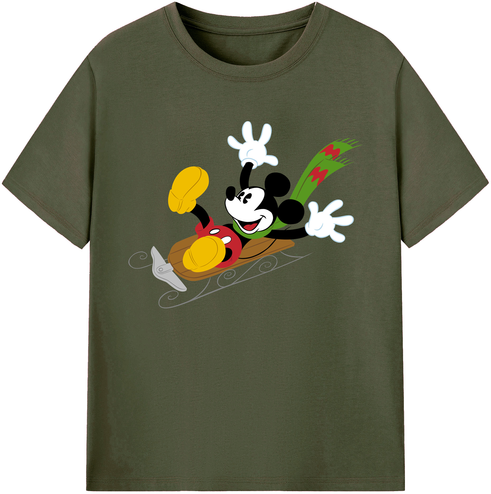 ミッキーマウス Mickey Mouse 綿100％ メンズ半袖Tシャツ｜肌触りやわらか＆通気性